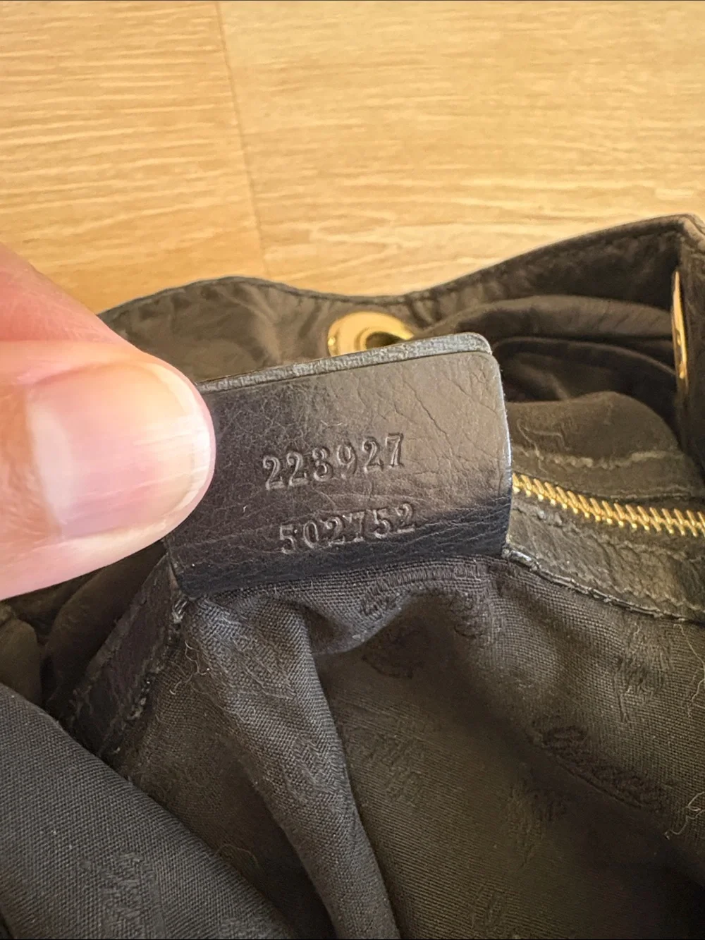 Gucci black drawstring